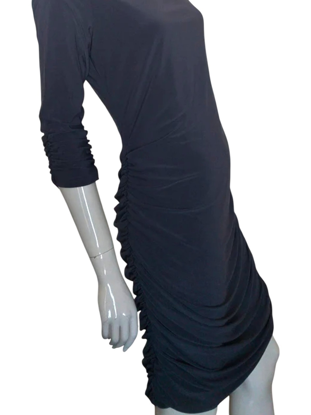 Joseph Ribkoff LUXURY Vintage Ruched Midi Curvy Fit Cocktail Evening Formal 8